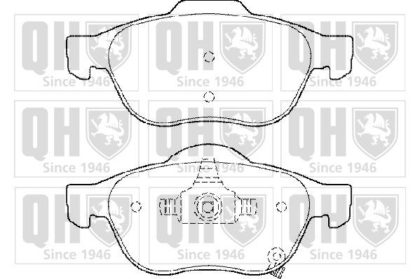 QUINTON HAZELL Комплект тормозных колодок, дисковый тормоз BP1458